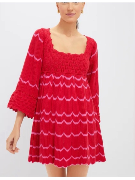 Tuckernuck Dresses & Skirts - NWT Tuckernuck Pomander Place Red
Crochet Trim Devon Dress Size Medium